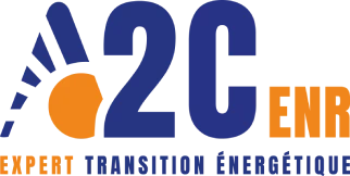 Nouveau logo A2C ENR, entreprise spécialisée en chauffage, confort thermique et installations photovoltaïques dans les Alpes, intervenant à Digne-les-Bains, Gap et Roquefort-les-Pins.